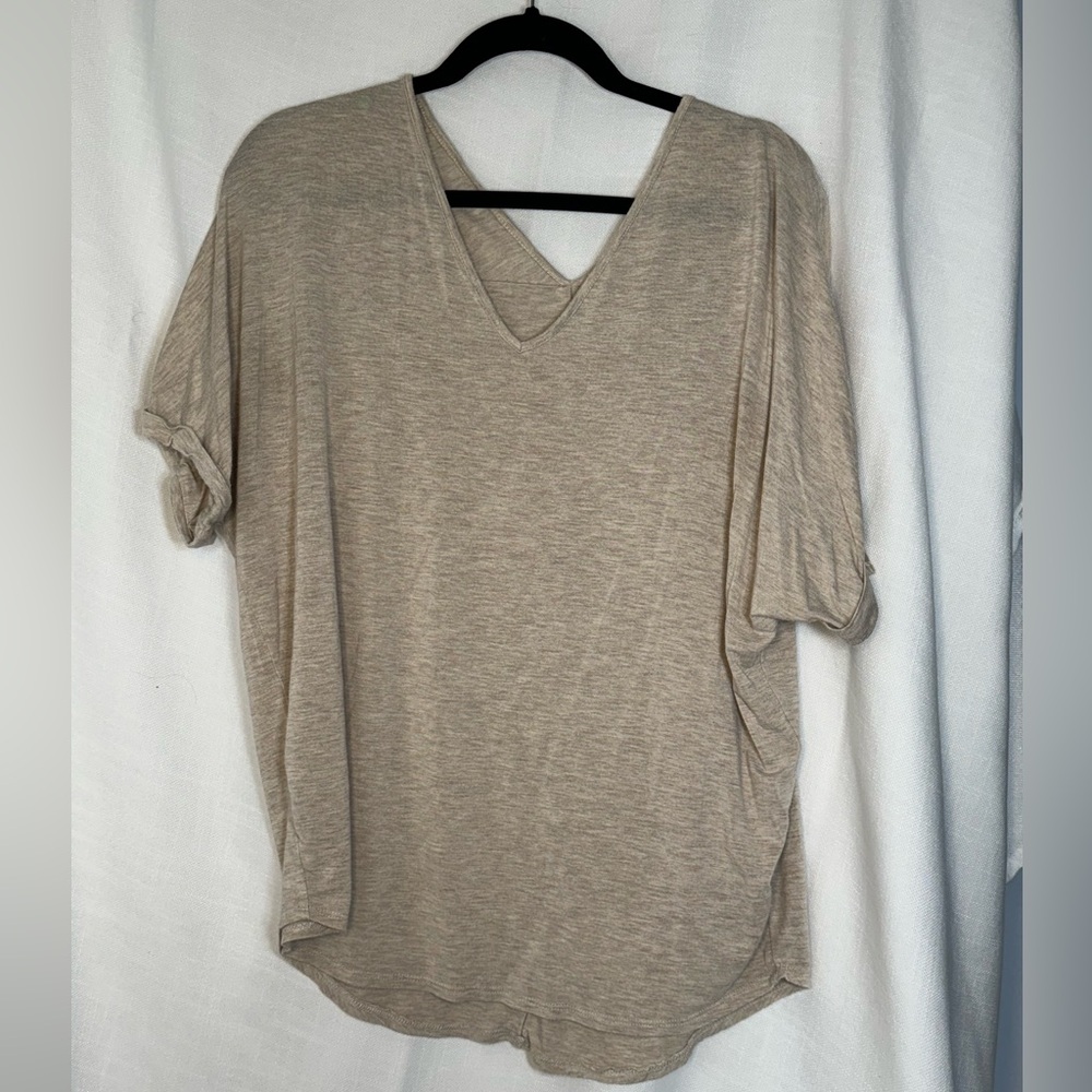 Slouchy/ relaxed tan t shirt